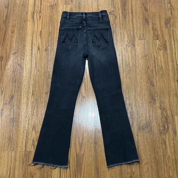 Mother The Hustler Ankle Fray Jeans Womens 23 Black Encounters At Night - Picture 8 of 10